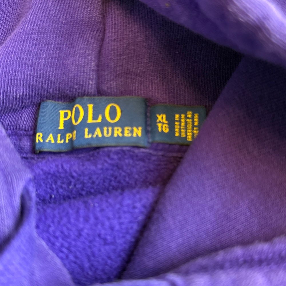 Ralph Lauren Purple Hoodie with Yellow Logo - Picture 4 of 8